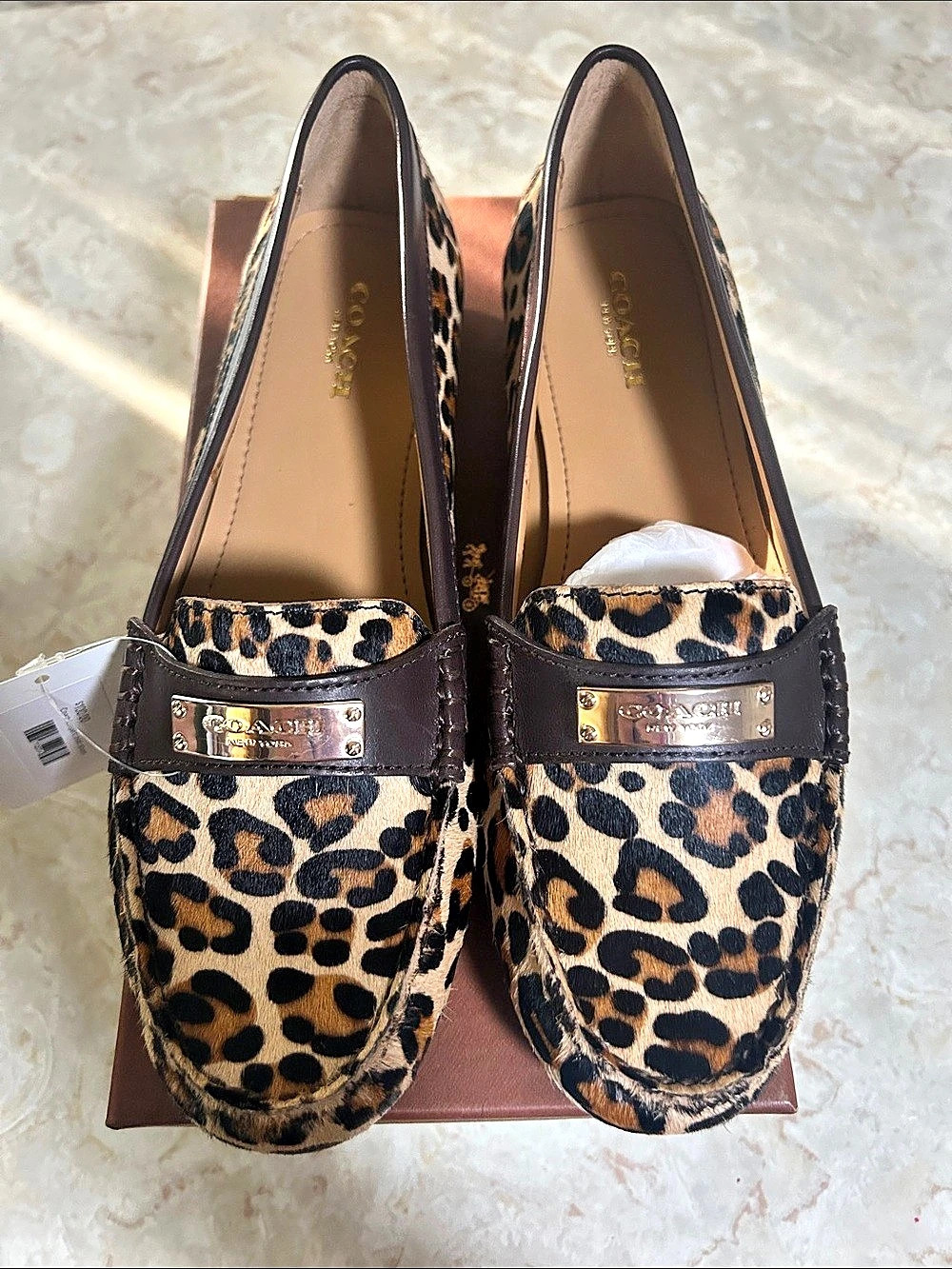 Coach Frederica Leopard Haircalf Loafer Leopard Haircalf Loafers US 8 M Like New